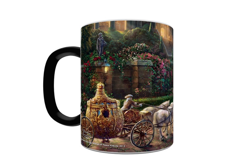 Morphing Mugs Disney - Cinderella - Clock Strikes Midnight - Thomas Kinkade - One 11 oz Color Changing Heat Sensitive Ceramic Mug â€“ Image Revealed When HOT Liquid Is Added! - Image 3